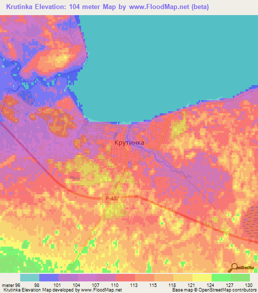 Krutinka,Russia Elevation Map