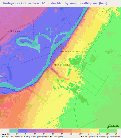 Krutaya Gorka,Russia Elevation Map