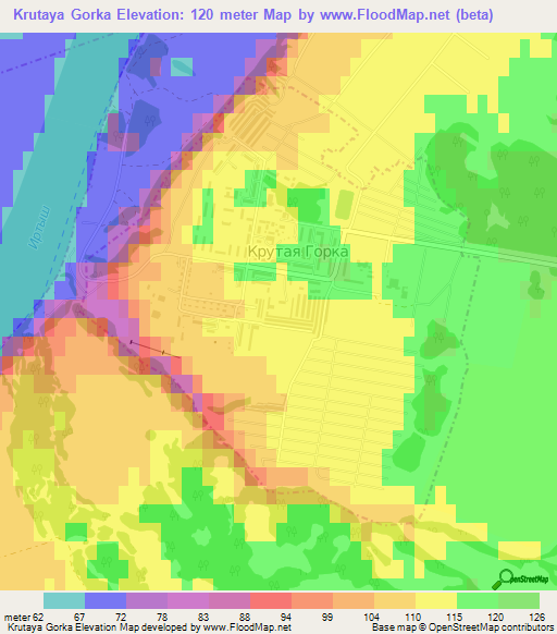 Krutaya Gorka,Russia Elevation Map