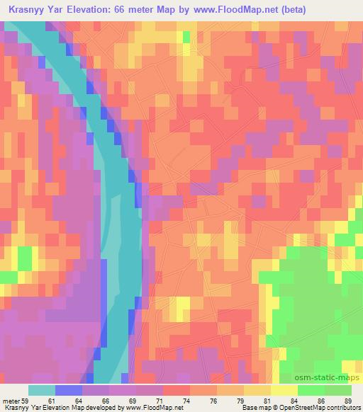 Krasnyy Yar,Russia Elevation Map