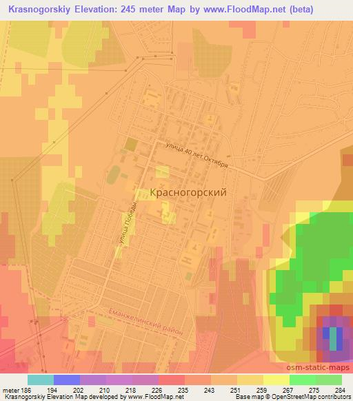 Krasnogorskiy,Russia Elevation Map