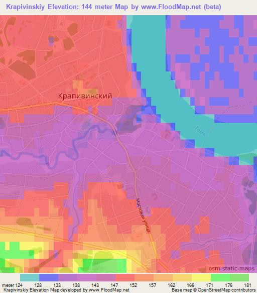 Krapivinskiy,Russia Elevation Map