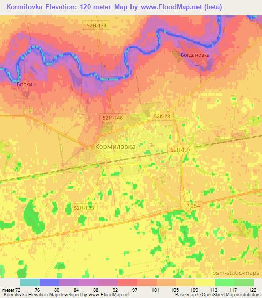 Kormilovka,Russia Elevation Map