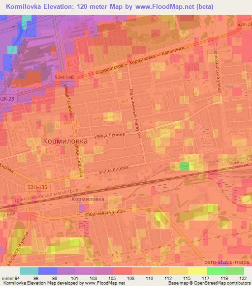 Kormilovka,Russia Elevation Map