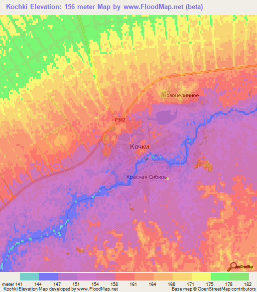 Kochki,Russia Elevation Map