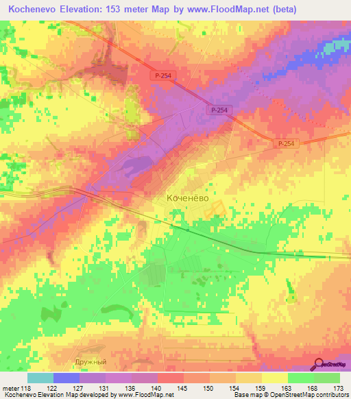 Kochenevo,Russia Elevation Map