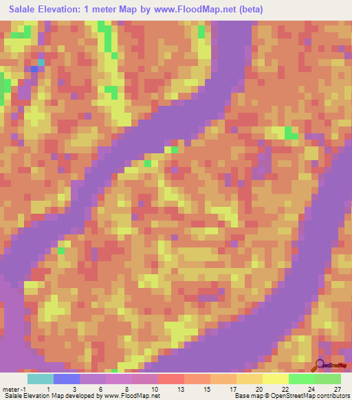 Salale,Tanzania Elevation Map