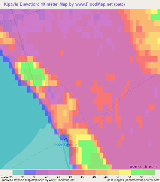 Kipavla,Russia Elevation Map