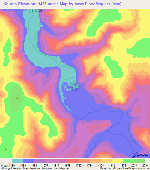 Khurga,Russia Elevation Map