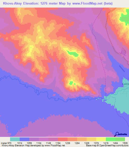 Khovu-Aksy,Russia Elevation Map