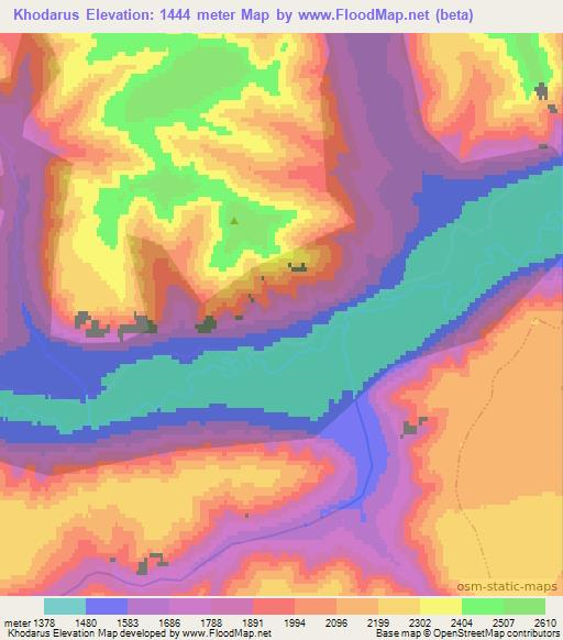 Khodarus,Russia Elevation Map