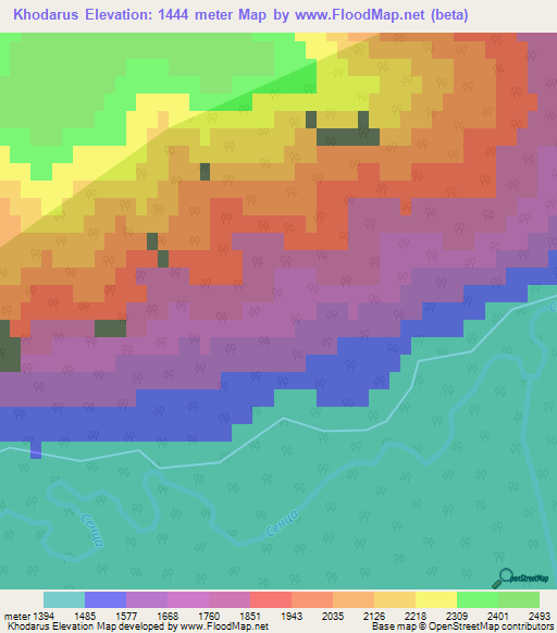 Khodarus,Russia Elevation Map