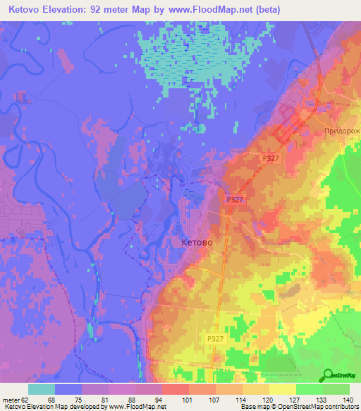 Ketovo,Russia Elevation Map