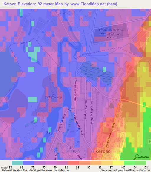 Ketovo,Russia Elevation Map