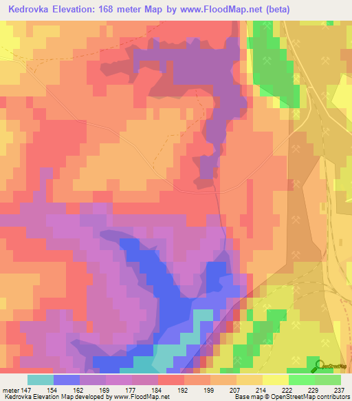 Kedrovka,Russia Elevation Map