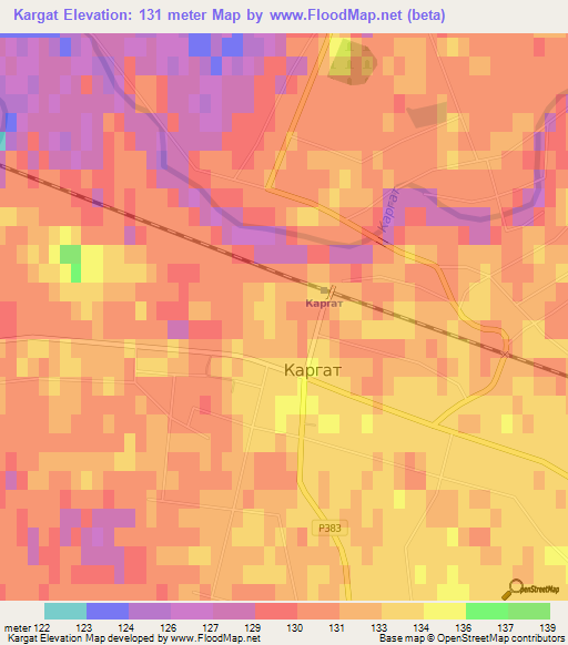 Kargat,Russia Elevation Map