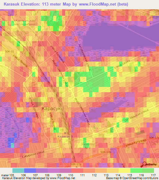 Karasuk,Russia Elevation Map