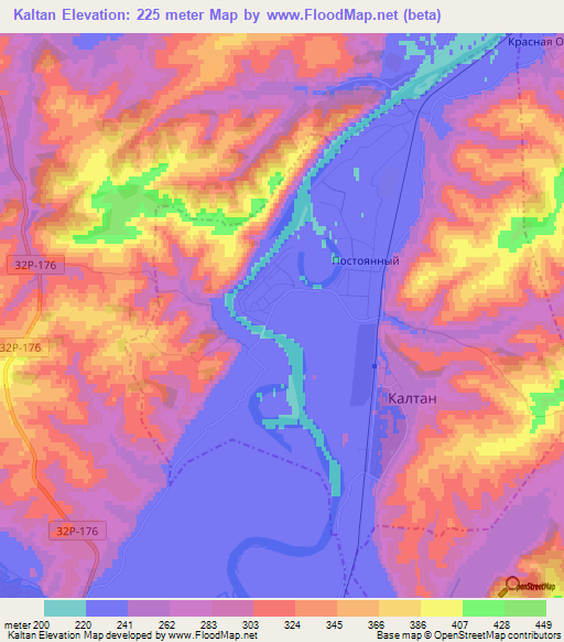 Kaltan,Russia Elevation Map