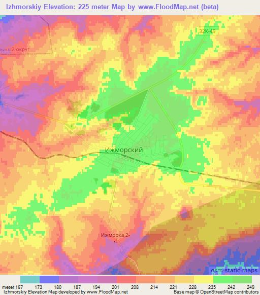 Izhmorskiy,Russia Elevation Map