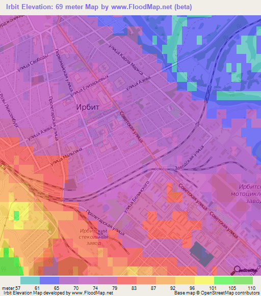 Irbit,Russia Elevation Map