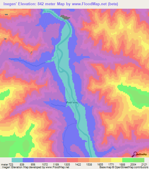 Inegen',Russia Elevation Map