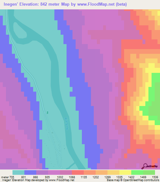 Inegen',Russia Elevation Map