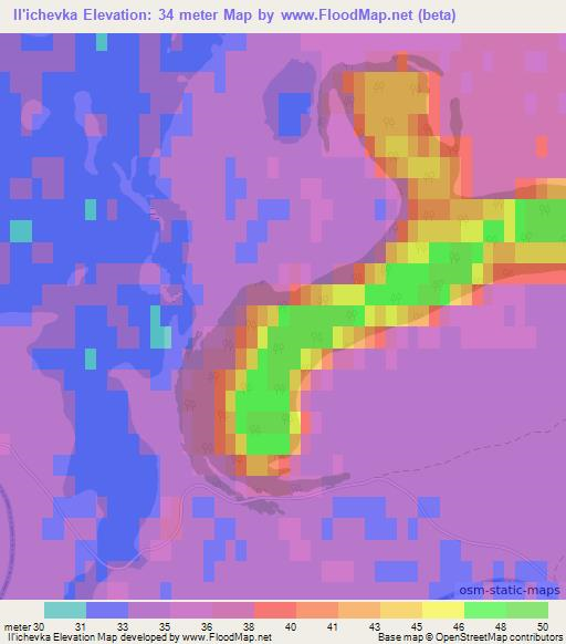 Il'ichevka,Russia Elevation Map