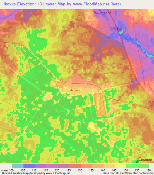 Ikovka,Russia Elevation Map