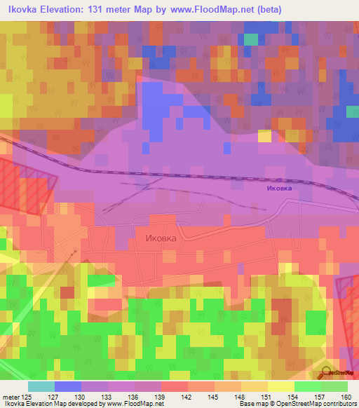 Ikovka,Russia Elevation Map