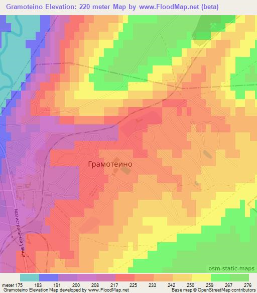 Gramoteino,Russia Elevation Map