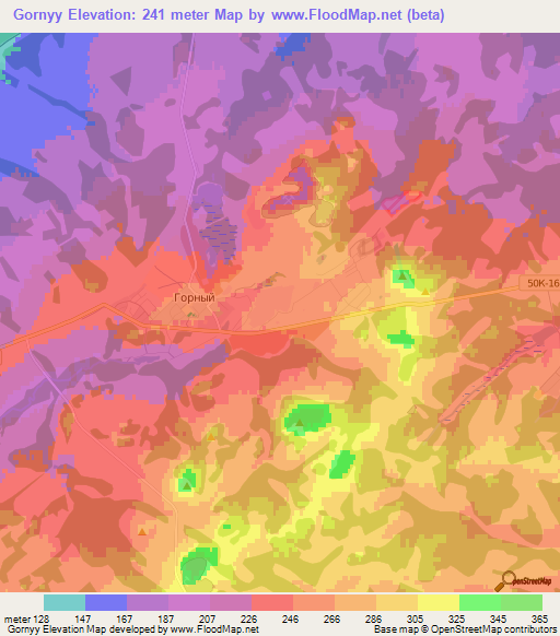 Gornyy,Russia Elevation Map