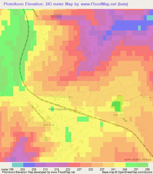 Plotnikovo,Russia Elevation Map