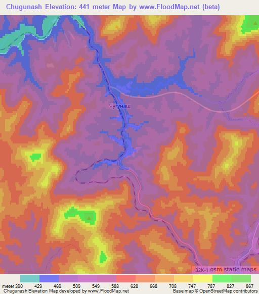 Chugunash,Russia Elevation Map