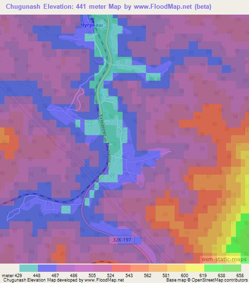 Chugunash,Russia Elevation Map