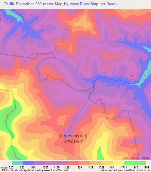 Chilik,Russia Elevation Map