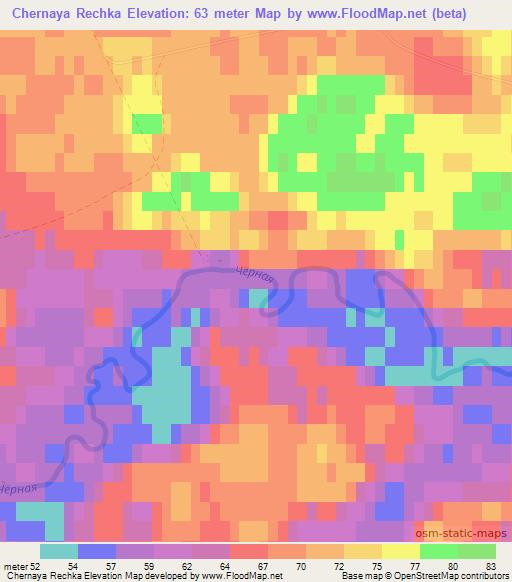 Chernaya Rechka,Russia Elevation Map