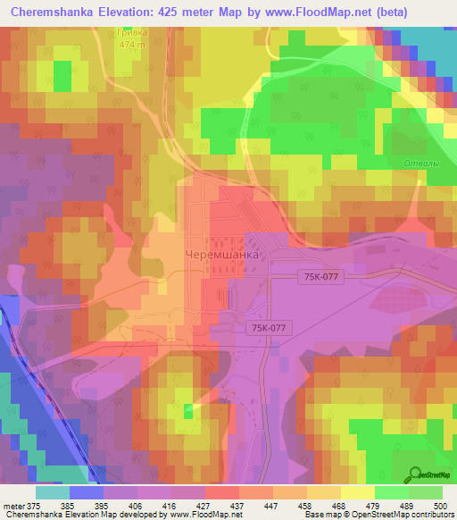 Cheremshanka,Russia Elevation Map