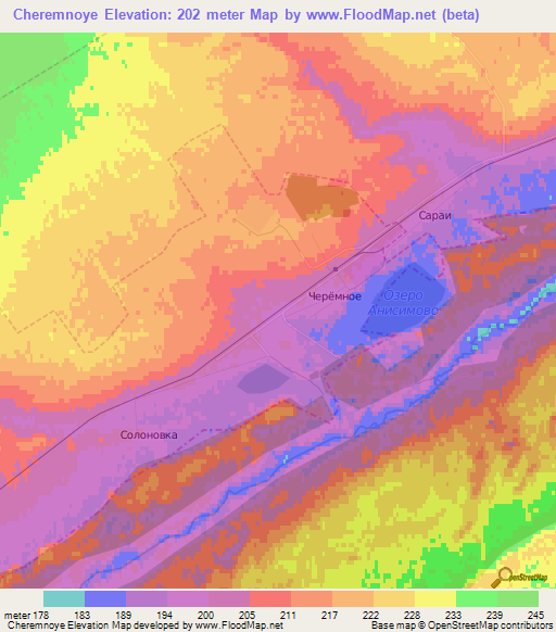 Cheremnoye,Russia Elevation Map