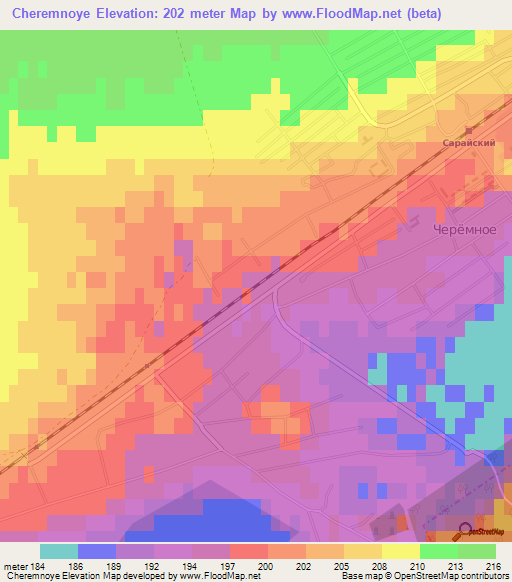 Cheremnoye,Russia Elevation Map