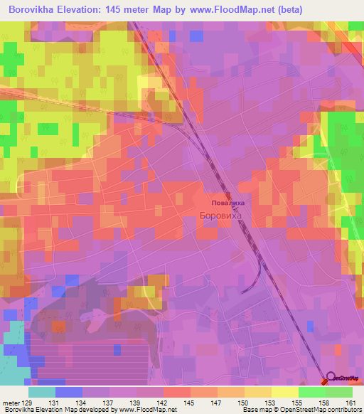 Borovikha,Russia Elevation Map
