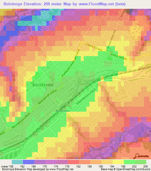 Bolotnoye,Russia Elevation Map