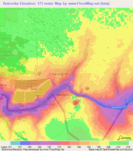 Bobrovka,Russia Elevation Map