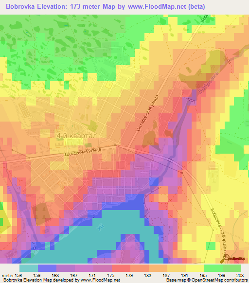 Bobrovka,Russia Elevation Map