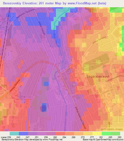 Berezovskiy,Russia Elevation Map