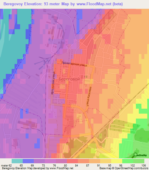 Beregovoy,Russia Elevation Map