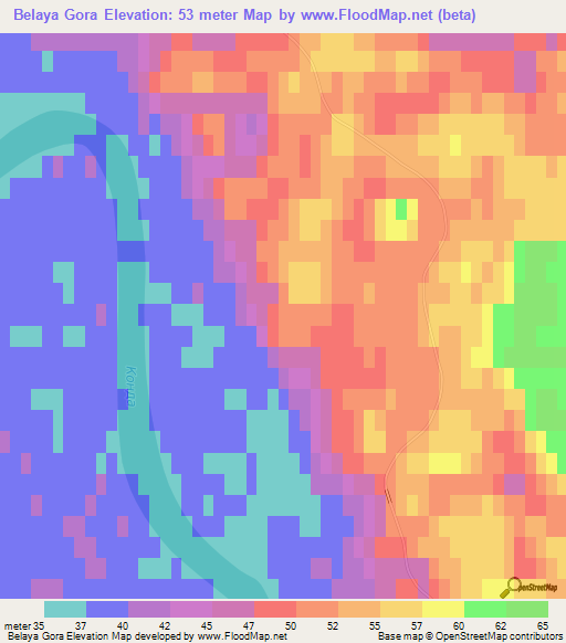 Belaya Gora,Russia Elevation Map