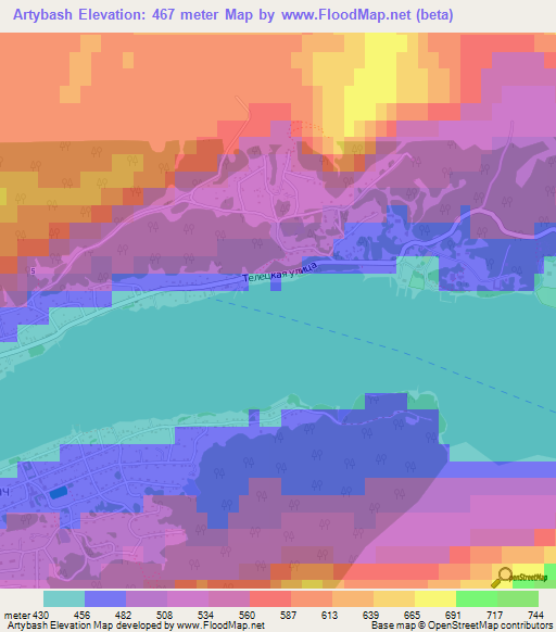 Artybash,Russia Elevation Map