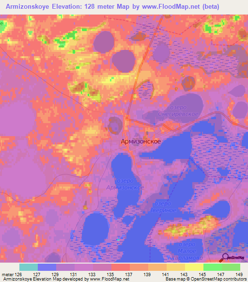 Armizonskoye,Russia Elevation Map