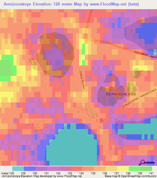 Armizonskoye,Russia Elevation Map