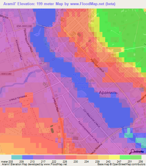 Aramil',Russia Elevation Map